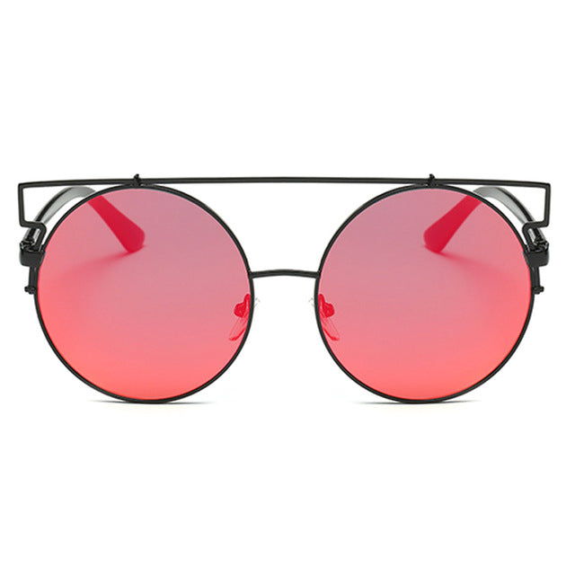 Cat Eye Oversized Round Sunglasses