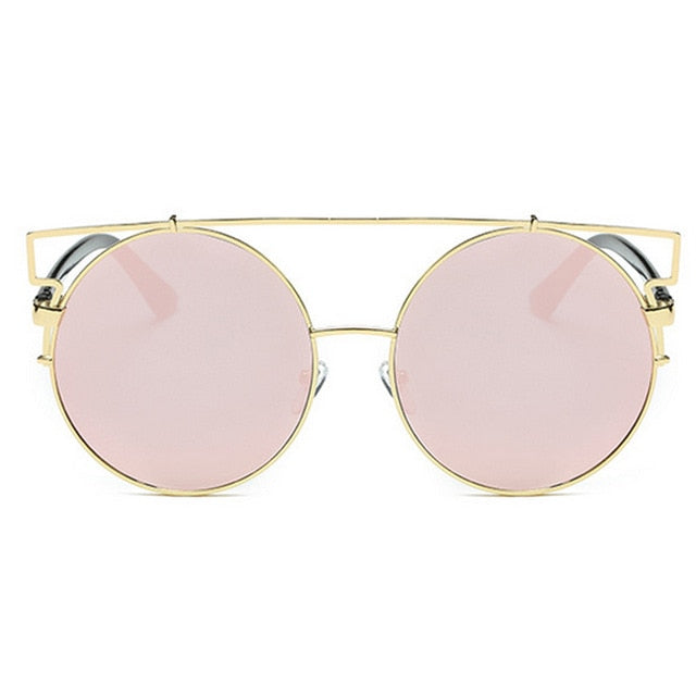 Cat Eye Oversized Round Sunglasses
