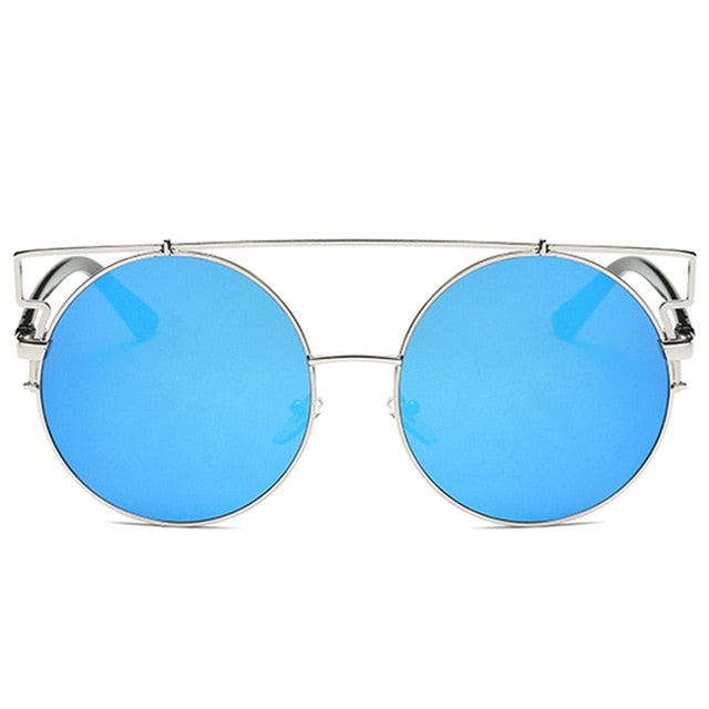 Cat Eye Oversized Round Sunglasses