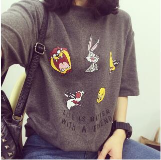 Short Sleeve O Neck Cotton T-Shirt