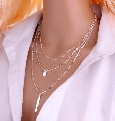 3 Layers Chain Necklace Jewelry