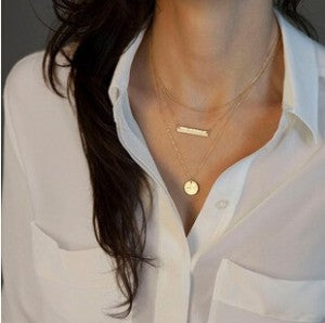 3 Layers Chain Necklace Jewelry