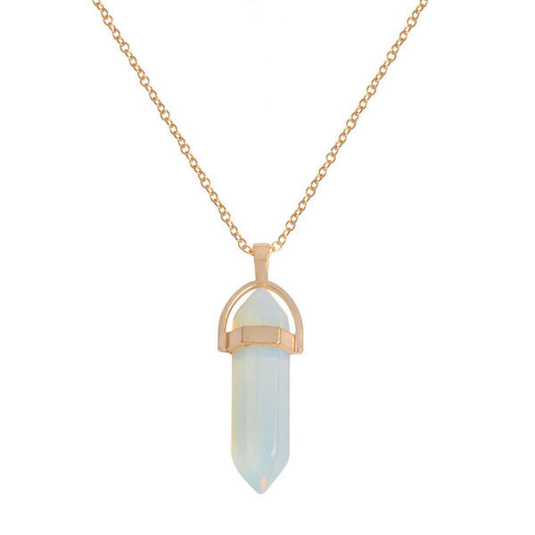 Hexagonal Quartz Necklaces Pendants Jewelry