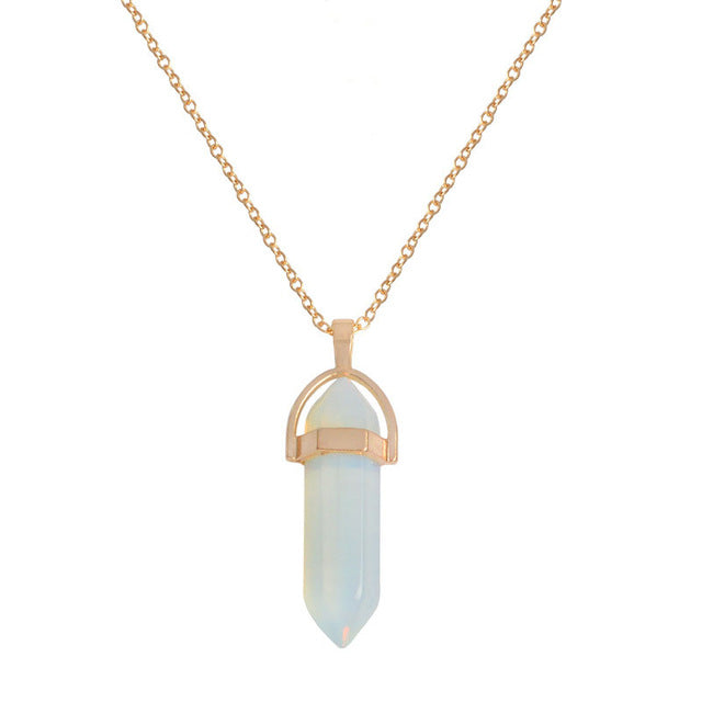 Hexagonal Quartz Necklaces Pendants Jewelry