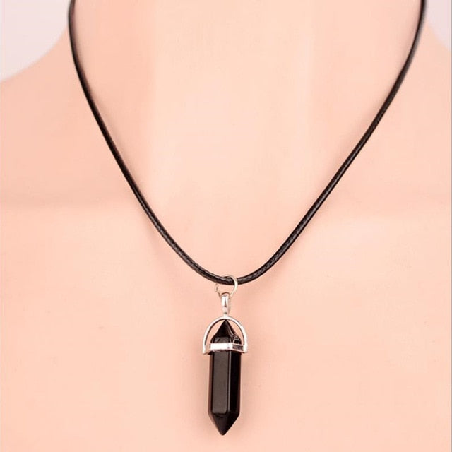 Hexagonal Quartz Necklaces Pendants Jewelry