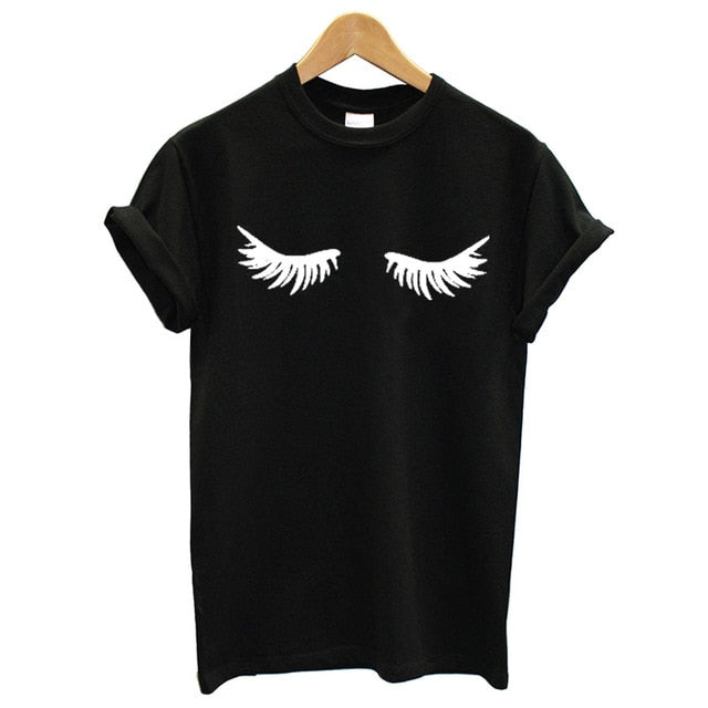 Eyelashes Makeup Lashes Mascara Printed T-Shirt