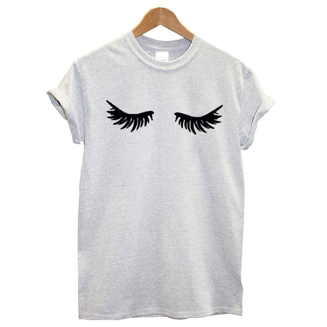 Eyelashes Makeup Lashes Mascara Printed T-Shirt