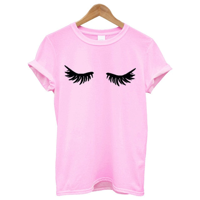 Eyelashes Makeup Lashes Mascara Printed T-Shirt