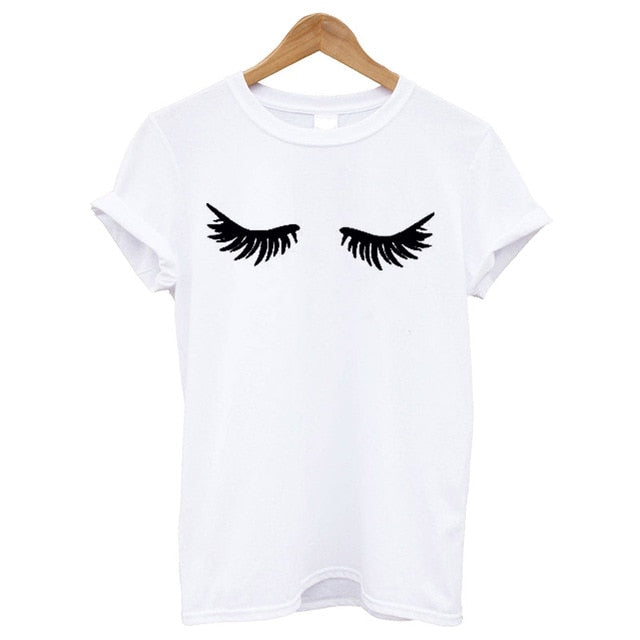 Eyelashes Makeup Lashes Mascara Printed T-Shirt